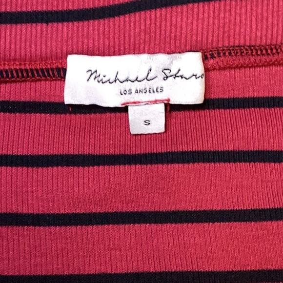 MICHAEL STARS RAE RIBBED STRIPED SKIRT WITH SLIT NWOT - Picture 5 of 13